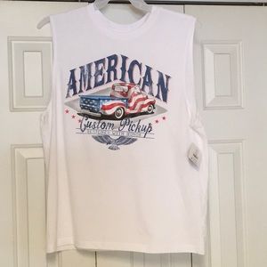 White muscle shirt Men medium (38-40)